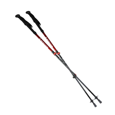Kije Trekkingowe składane BTP-03 CARBON Red